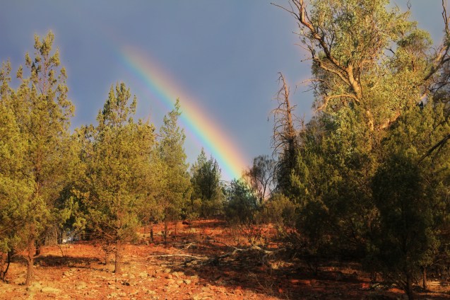 Rainbow over the desert?
