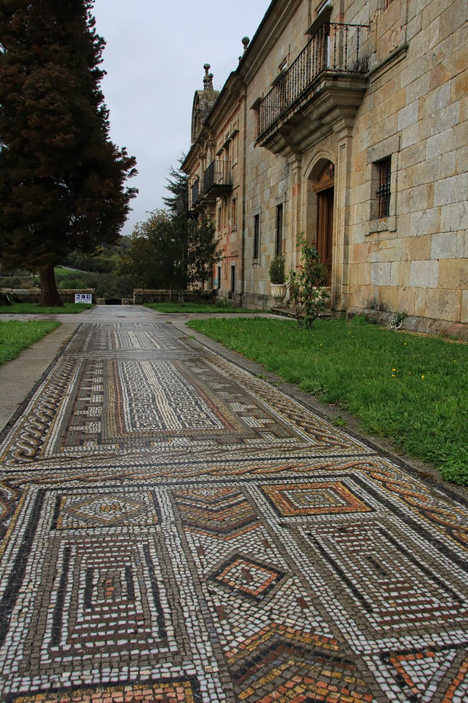 Beautiful mosaic road outside the monastery
