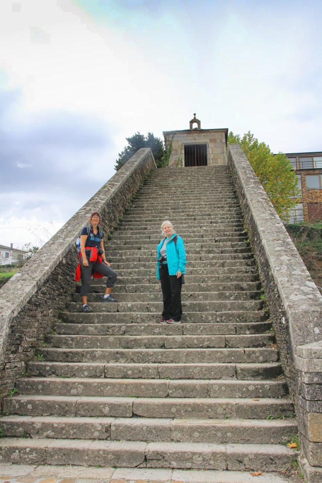 Just what you want to see after hiking 22 km...STEPS!