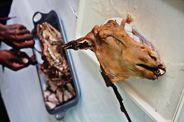 Sheep's head anyone? It was pretty tasty.