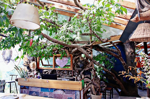 Dragon made with scrap wood