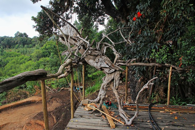 Dragon made of scrap  (drift) wood