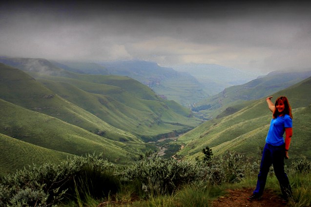 View on the road up to Lesotho
