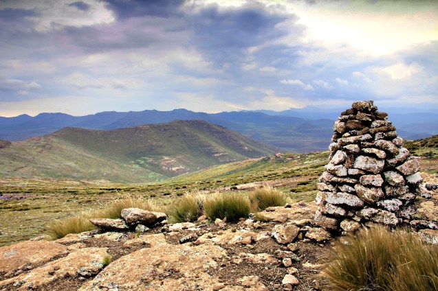 View from the highest point in Lesotho