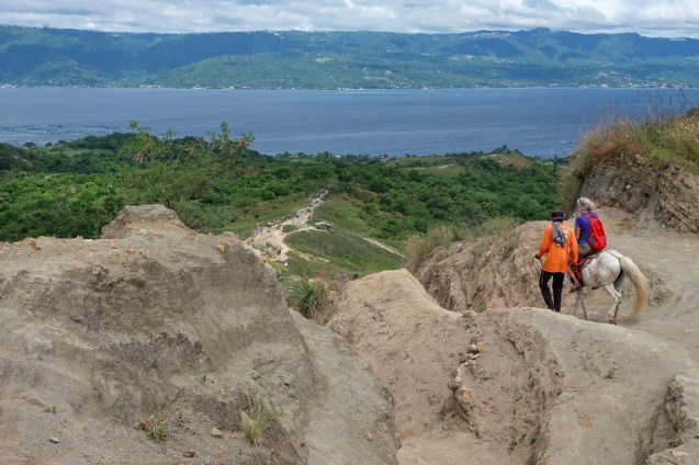 View of Taal lake, going down