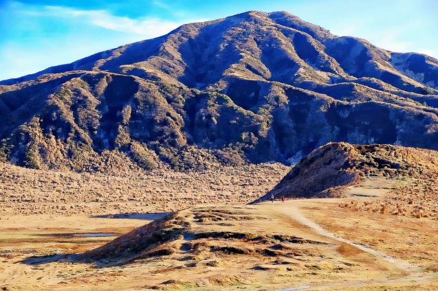 view from the bottom of the  Eboshi-Dake volcano